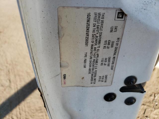 1G2WJ52K6VF256591 - 1997 PONTIAC GRAND PRIX SE 白色 照片 12