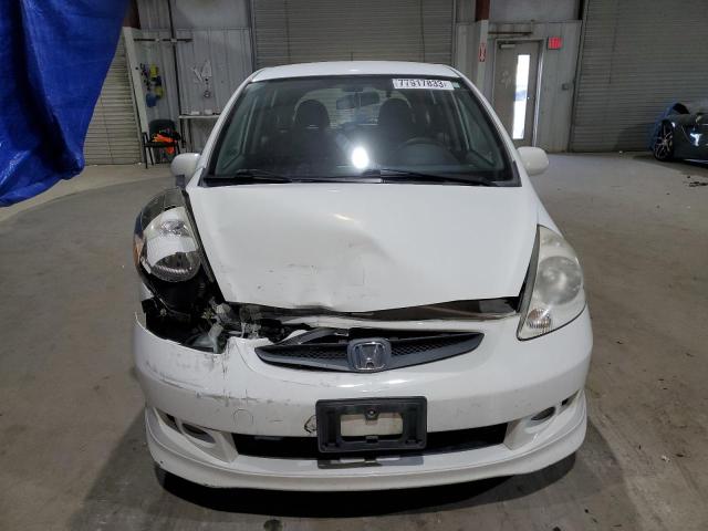 JHMGD38697S056111 - 2007 HONDA FIT S WHITE photo 5