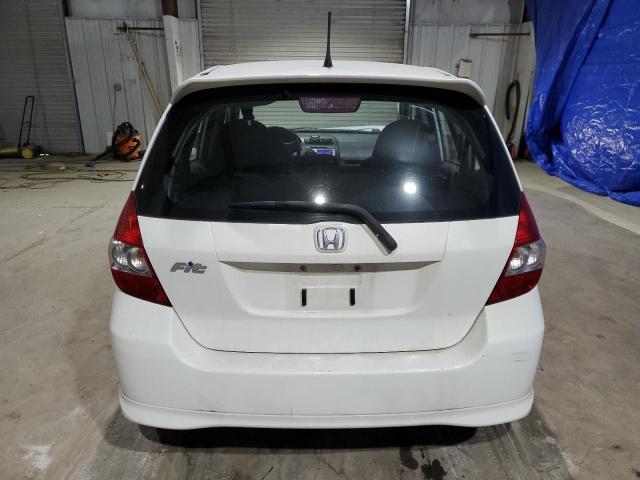 JHMGD38697S056111 - 2007 HONDA FIT S WHITE photo 6