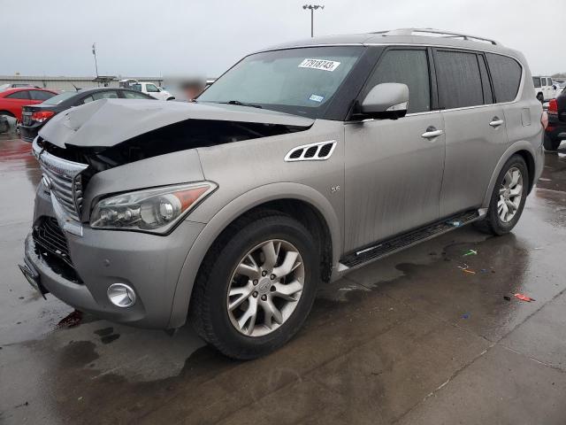 JN8AZ2ND1E9751519 - 2014 INFINITI QX80 SILVER photo 1