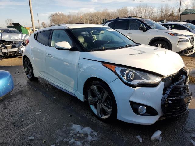 KMHTC6AE6EU193820 - 2014 HYUNDAI VELOSTER TURBO WHITE photo 4