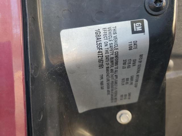 1G8AL55F47Z167161 - 2007 SATURN ION LEVEL 3 RED photo 12