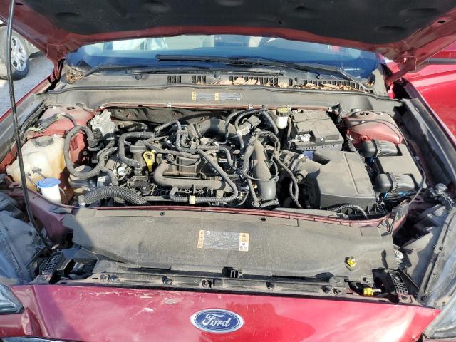 3FA6P0HD3JR255438 - 2018 FORD FUSION SE RED photo 11