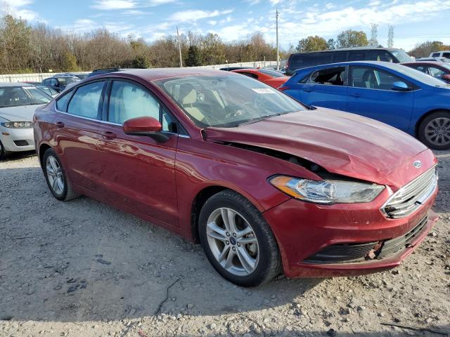 3FA6P0HD3JR255438 - 2018 FORD FUSION SE RED photo 4