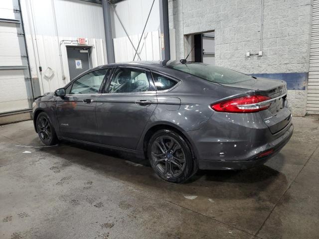 3FA6P0LU9JR170370 - 2018 FORD FUSION SE HYBRID GRAY photo 2