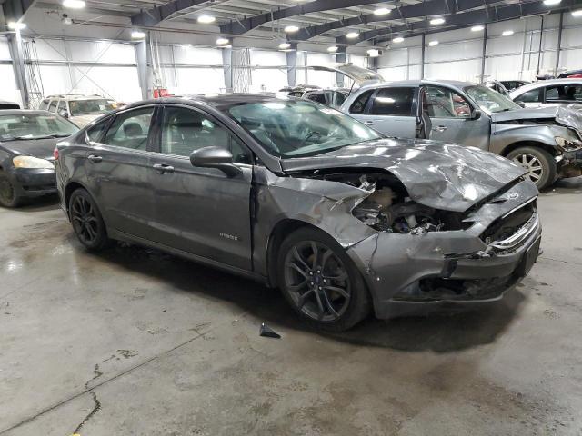 3FA6P0LU9JR170370 - 2018 FORD FUSION SE HYBRID GRAY photo 4