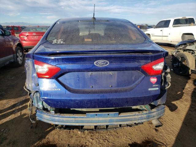 1FA6P0HD1E5371116 - 2014 FORD FUSION SE BLUE photo 6