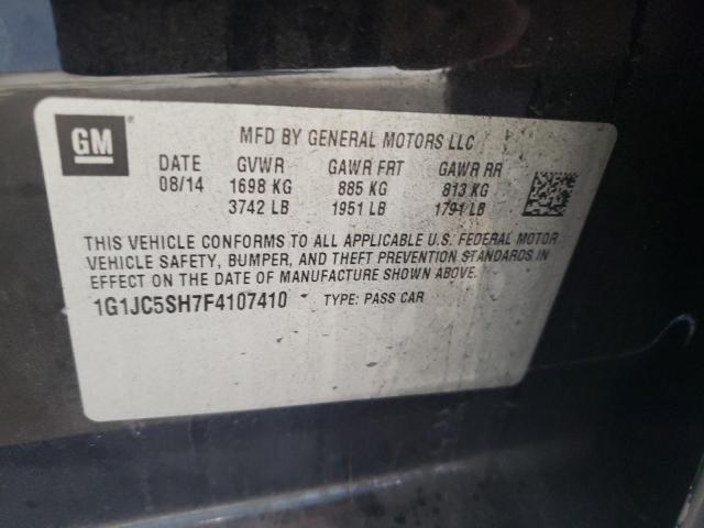 1G1JC5SH7F4107410 - 2015 CHEVROLET SONIC LT BLACK photo 13