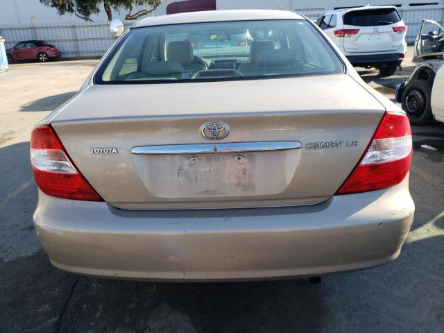 4T1BE32K93U773603 - 2003 TOYOTA CAMRY LE GOLD photo 6