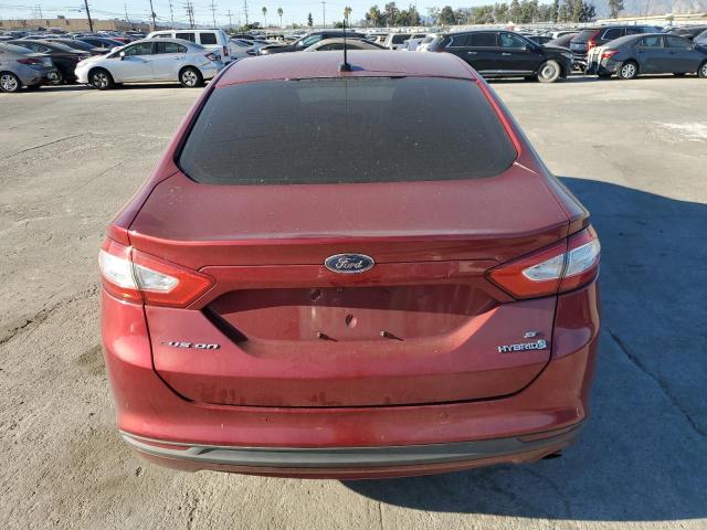 3FA6P0LU0DR267610 - 2013 FORD FUSION SE HYBRID RED photo 6