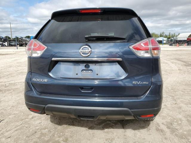 KNMAT2MV3GP660161 - 2016 NISSAN ROGUE S BLUE photo 6