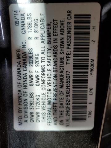 2HGFB2F9XEH555077 - 2014 HONDA CIVIC EXL BROWN photo 13