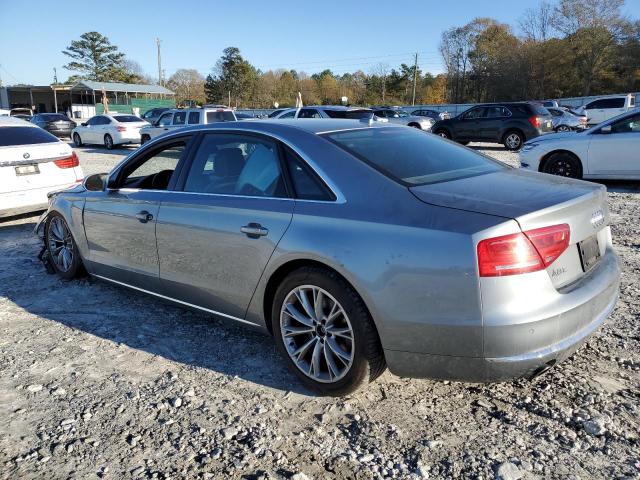 WAURGAFD0DN014943 - 2013 AUDI A8 L QUATTRO SILVER photo 2