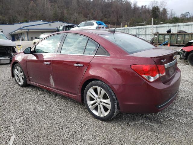 1G1PG5SB9F7208070 - 2015 CHEVROLET CRUZE LTZ MAROON photo 2