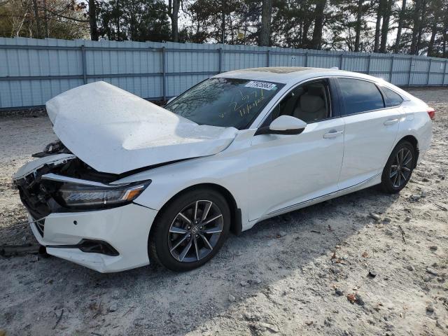 1HGCV1F5XNA022971 - 2022 HONDA ACCORD EXL WHITE photo 1