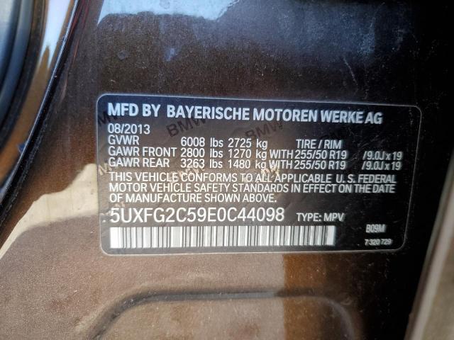 5UXFG2C59E0C44098 - 2014 BMW X6 XDRIVE35I BROWN photo 14