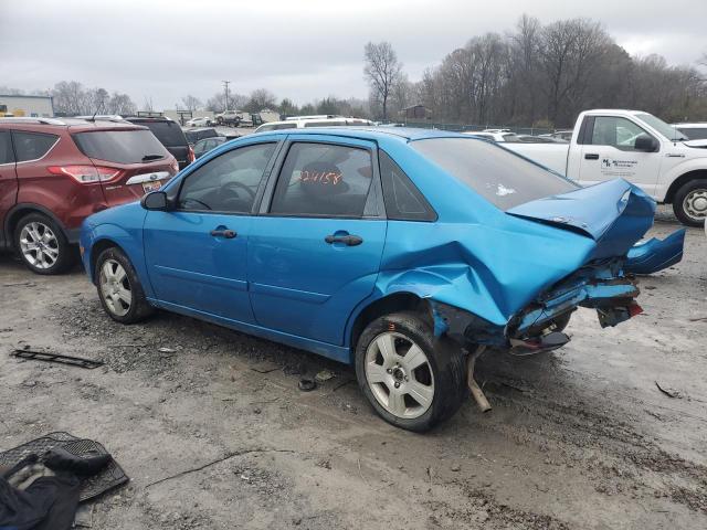 1FAHP34N27W357490 - 2007 FORD FOCUS ZX4 BLUE photo 2