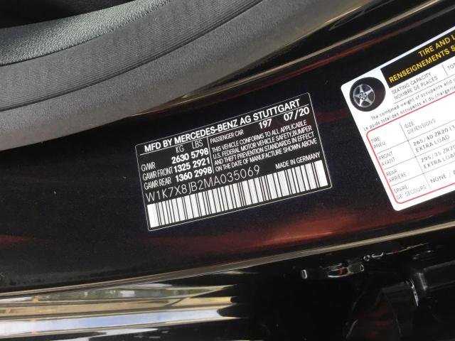 W1K7X8JB2MA035069 - 2021 MERCEDES-BENZ AMG GT 63 BLACK photo 10