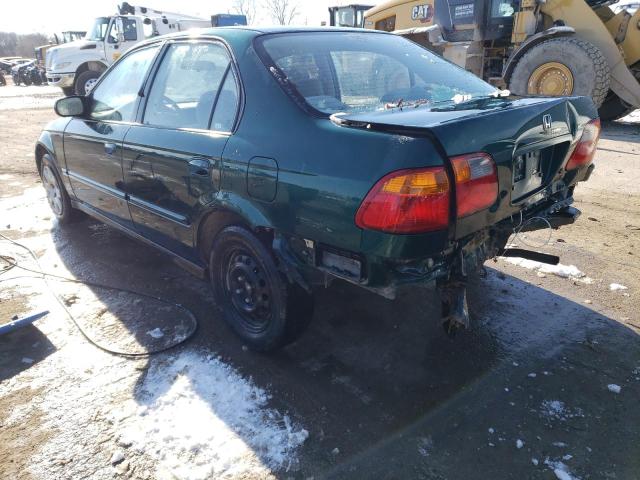 2HGEJ6614XH594766 - 1999 HONDA CIVIC BASE GREEN photo 2