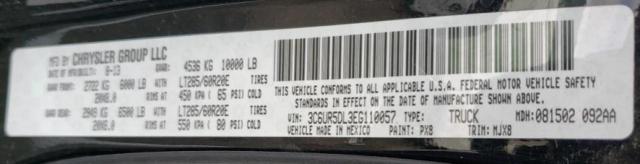 3C6UR5DL3EG110057 - 2014 RAM 2500 SLT შავი ფოტო 12