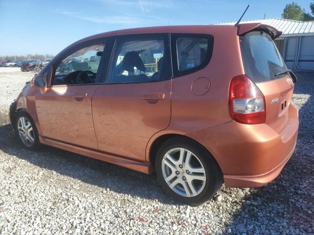 JHMGD38607S036426 - 2007 HONDA FIT S ORANGE photo 2