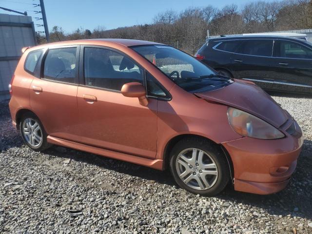 JHMGD38607S036426 - 2007 HONDA FIT S ORANGE photo 4