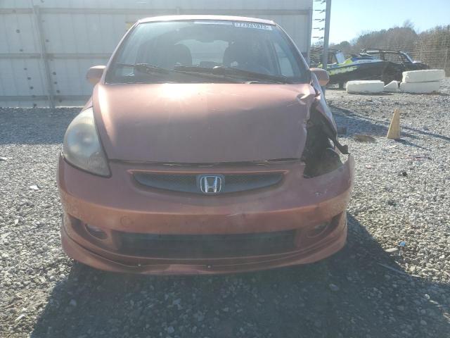 JHMGD38607S036426 - 2007 HONDA FIT S ORANGE photo 5