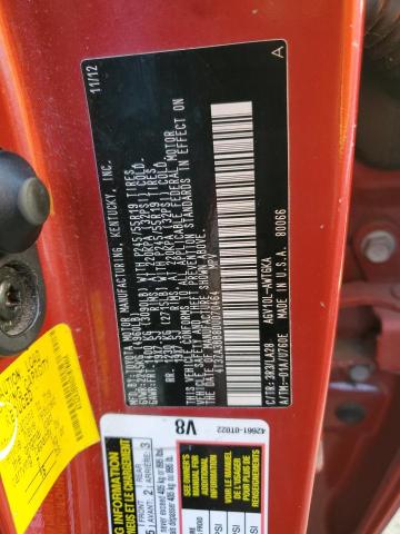 4T3ZA3BB8DU070464 - 2013 TOYOTA VENZA LE RED photo 12