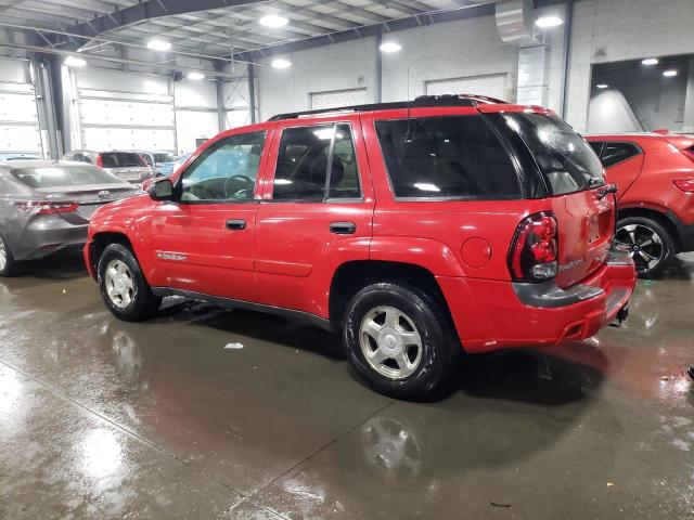 1GNDT13S622413017 - 2002 CHEVROLET TRAILBLAZE RED photo 2