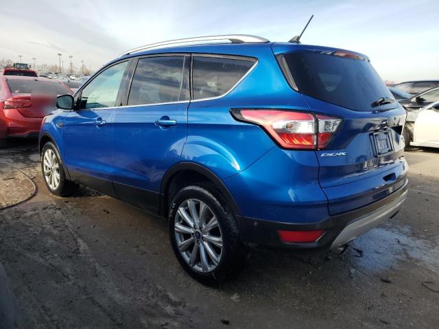 1FMCU9J91JUB12458 - 2018 FORD ESCAPE TITANIUM BLUE photo 2