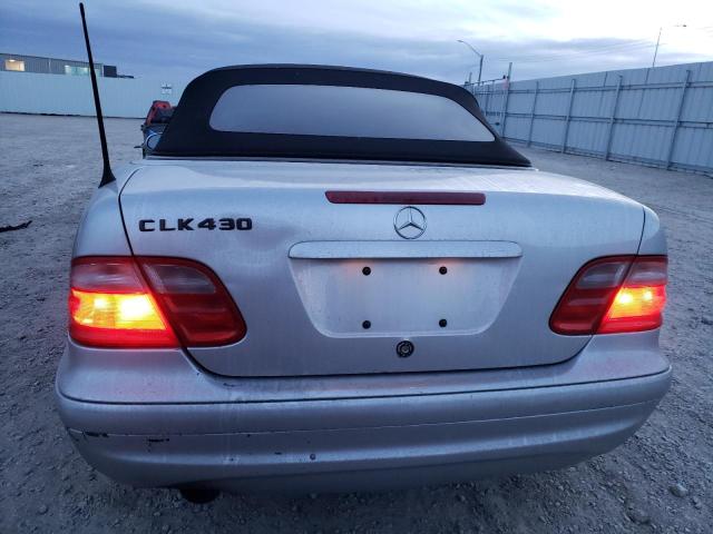 WDBLK70G52T119482 - 2002 MERCEDES-BENZ CLK 430 SILVER photo 6