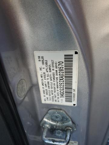 1HGCG3252XA028570 - 1999 HONDA ACCORD EX SILVER photo 12