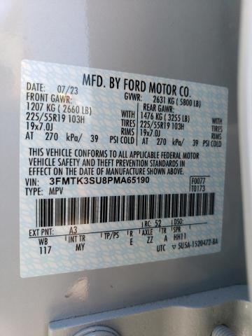 3FMTK3SU8PMA65190 - 2023 FORD MUSTANG MA PREMIUM GRAY photo 13