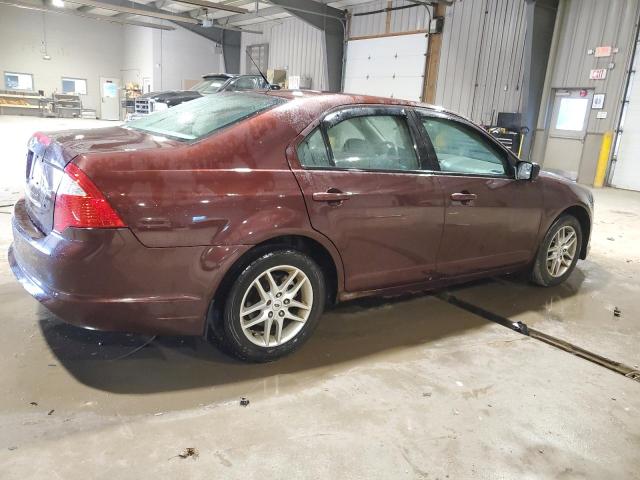 3FAHP0GA6CR149259 - 2012 FORD FUSION S MAROON photo 3