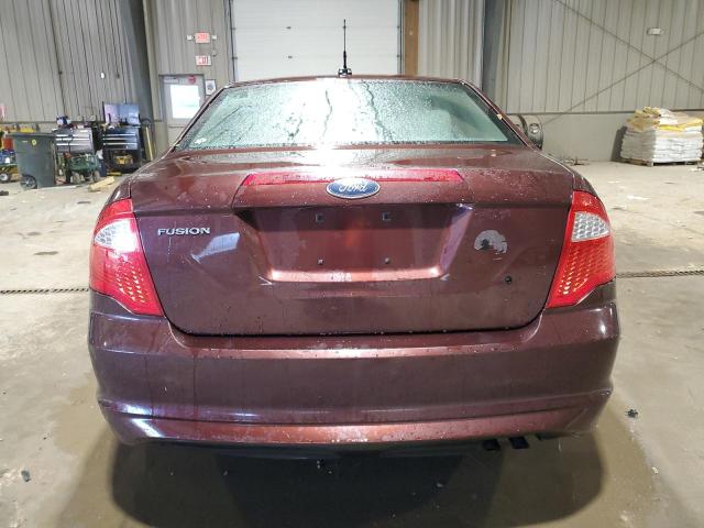 3FAHP0GA6CR149259 - 2012 FORD FUSION S MAROON photo 6