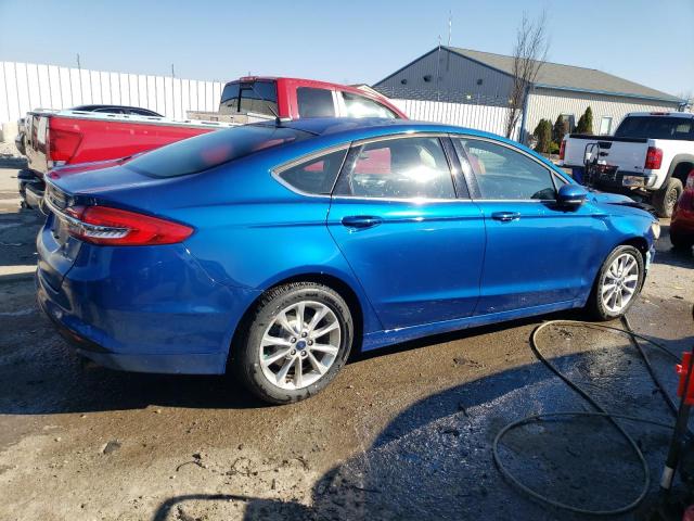 3FA6P0H74HR228009 - 2017 FORD FUSION SE BLUE photo 3