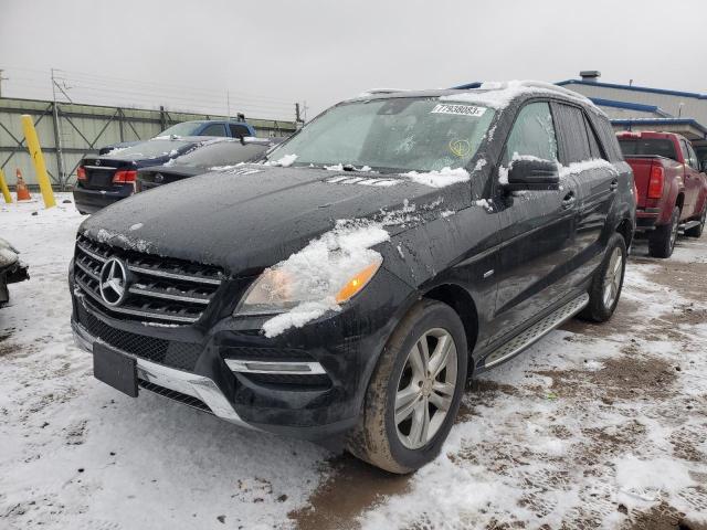 4JGDA5HB2CA028717 - 2012 MERCEDES-BENZ ML 350 4MATIC BLACK photo 1