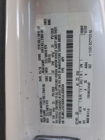 5LMCJ3C9XKUL02034 - 2019 LINCOLN MKC RESERVE 白色 照片 13