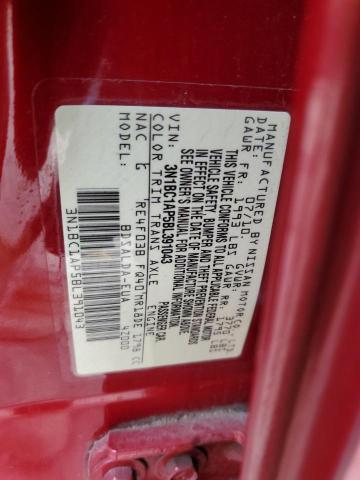 3N1BC1AP5BL391043 - 2011 NISSAN VERSA S RED photo 12