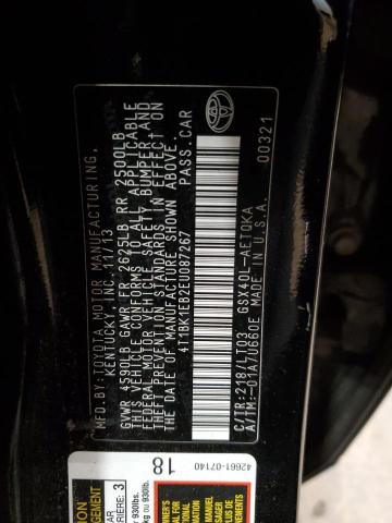 4T1BK1EB2EU087267 - 2014 TOYOTA AVALON BASE 黑色 照片 12