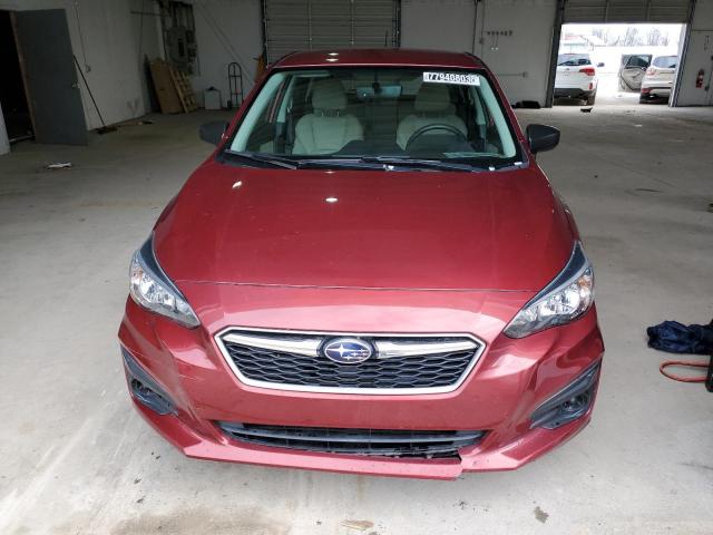 4S3GTAA63J3709312 - 2018 SUBARU IMPREZA RED photo 5