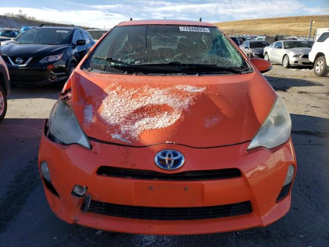 JTDKDTB36C1009807 - 2012 TOYOTA PRIUS C ORANGE photo 5