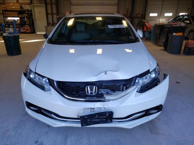 19XFB2F95DE024491 - 2013 HONDA CIVIC EXL WHITE photo 5