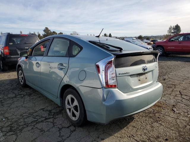 JTDKN3DU7D5555383 - 2013 TOYOTA PRIUS TURQUOISE photo 2