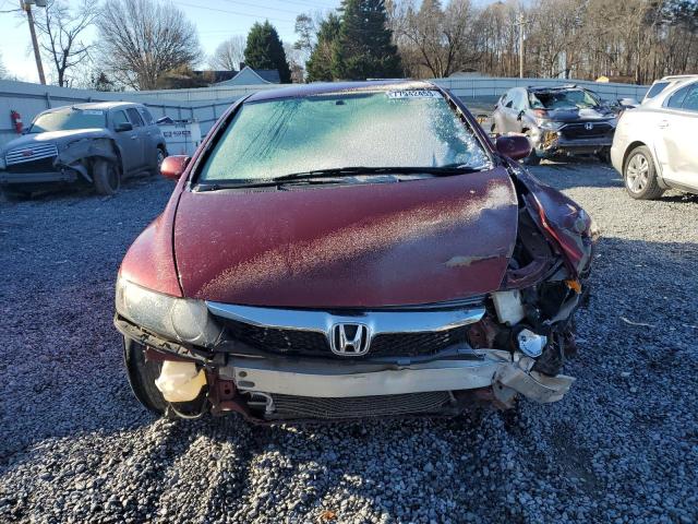 19XFA1F59AE047195 - 2010 HONDA CIVIC LX BURGUNDY photo 5