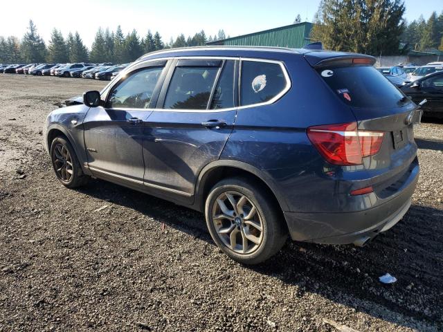 5UXWX7C55E0E75674 - 2014 BMW X3 XDRIVE35I BLUE photo 2