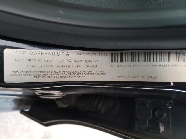 ZAM57RTA5E1089376 - 2014 MASERATI GHIBLI S BLACK photo 12