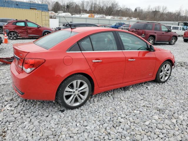 1G1PG5SB7E7392777 - 2014 CHEVROLET CRUZE LTZ RED photo 3