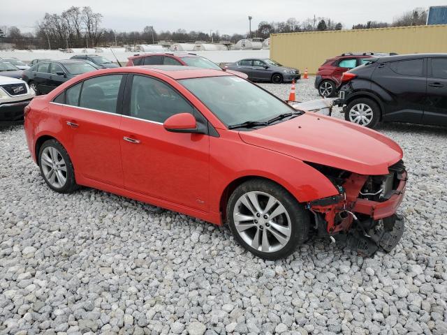 1G1PG5SB7E7392777 - 2014 CHEVROLET CRUZE LTZ RED photo 4