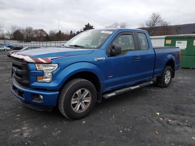 1FTEX1EP4FFC44933 - 2015 FORD F150 SUPER CAB BLUE photo 1